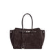 Pazzion Women's Erin Suede Shoulder Bag - Brown