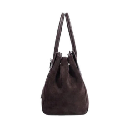 Pazzion Women's Erin Suede Shoulder Bag - Brown