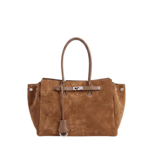 Pazzion Women's Erin Suede Shoulder Bag - Brown