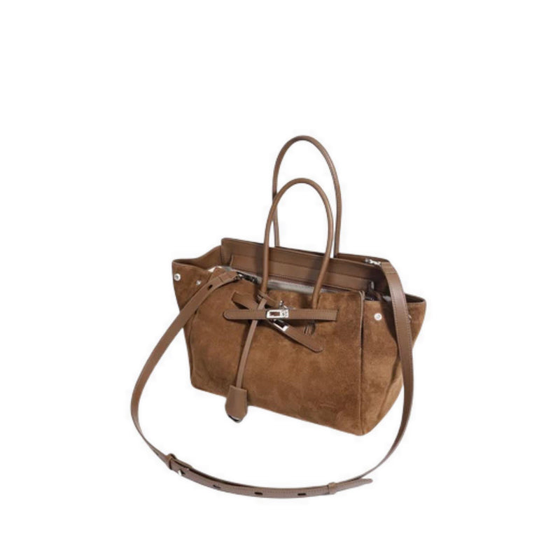 Pazzion Women's Erin Suede Shoulder Bag - Brown