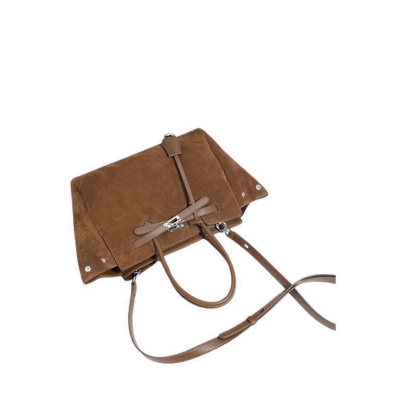 Pazzion Women's Erin Suede Shoulder Bag - Brown