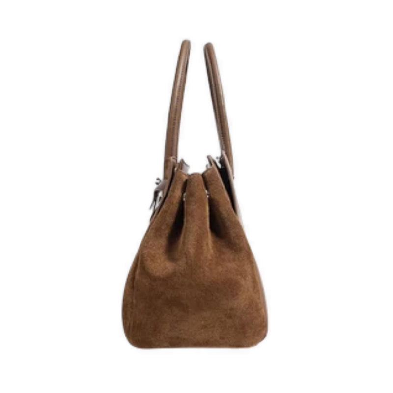 Pazzion Women's Erin Suede Shoulder Bag - Brown