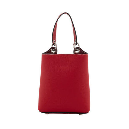 Pazzion Women's Estelle Leather Mini Bucket Bag - Red