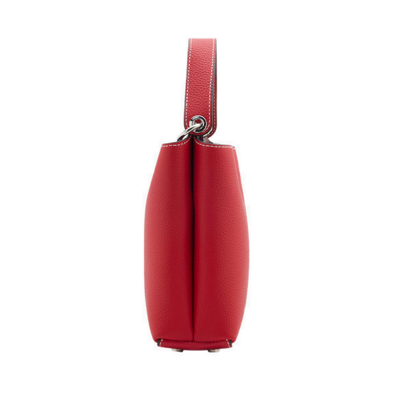 Pazzion Women's Estelle Leather Mini Bucket Bag - Red