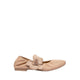 Women's Fiorale Orchid Strap Ballet Leather Mary Janes - Natural