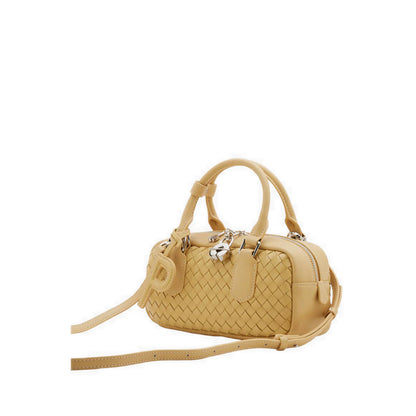 Fiorella Woven Leather Bag - Yellow