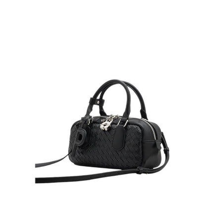 Fiorella Woven Leather Bag - Black