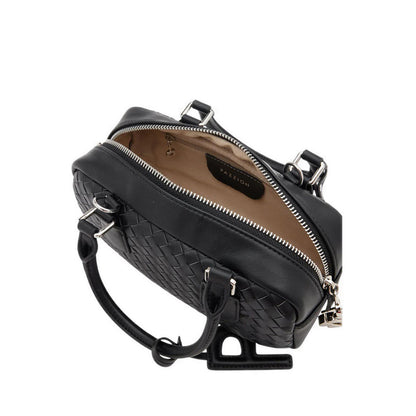 Fiorella Woven Leather Bag - Black