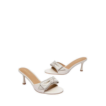 Women's Florivyn Bow Leather Kitten Heels - Beige