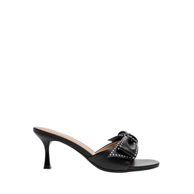 Women's Florivyn Bow Leather Kitten Heels - Black