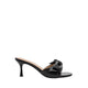 Women's Florivyn Bow Leather Kitten Heels - Black