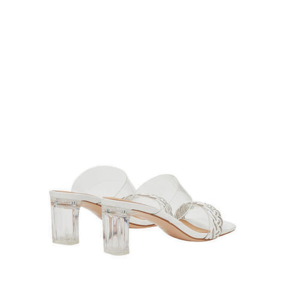 Pazzion Women's Freya Crystal Embellished Woven Sandal Heels - Beige