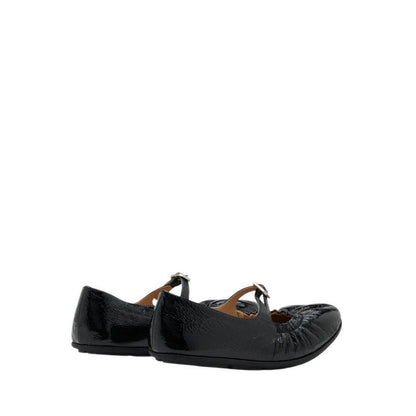 Pazzion Frieda Ruched Patent Mary Janes - Black