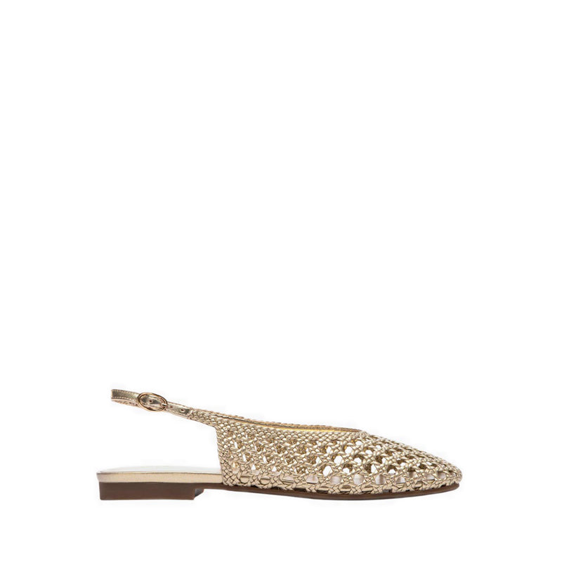 Pazzion Women's Ginevra Woven Slingback Flats - Gold