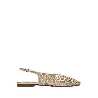 Pazzion Women's Ginevra Woven Slingback Flats - Gold