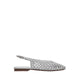 Pazzion Women's Ginevra Woven Slingback Flats - Silver