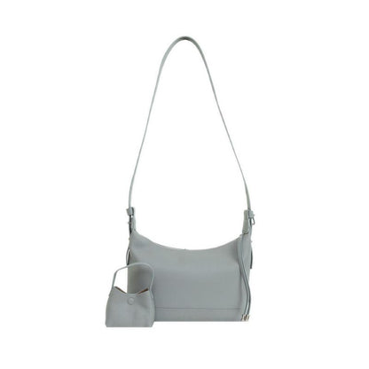 Women's Giovanna Slouchy Leather Shoulder Bag - Grey