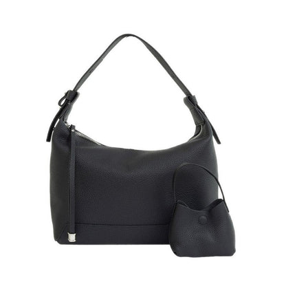 Women's Giovanna Slouchy Leather Shoulder Bag - Black