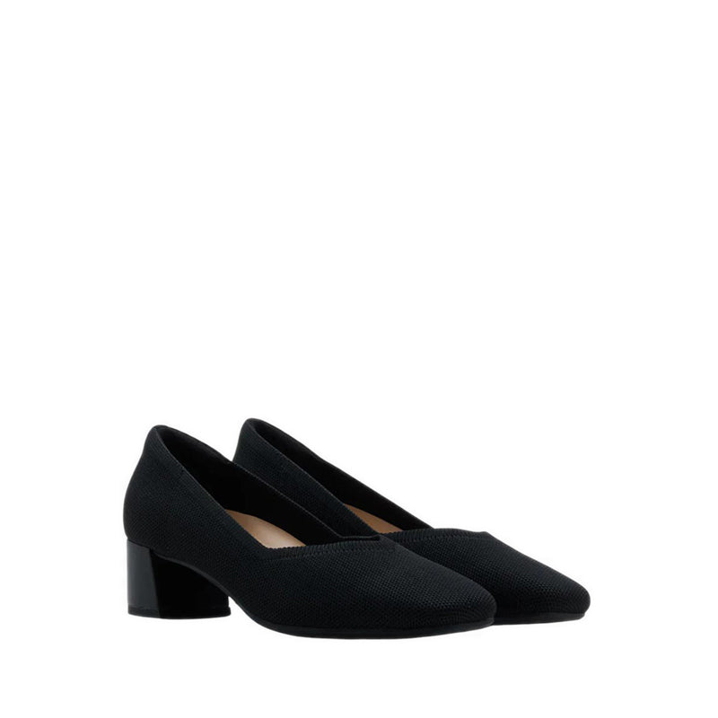 Glenda Flyknit Low Heels - Black