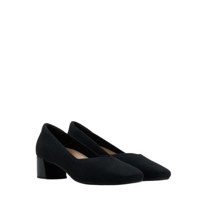 Glenda Flyknit Low Heels - Black