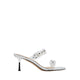 Pazzion Women's Greylisse Pearl Encrusted Sandal Heels - Silver