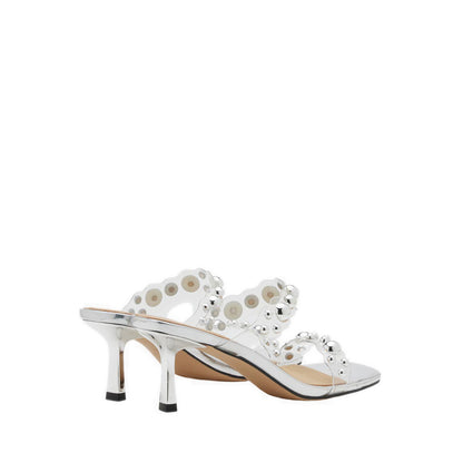 Pazzion Women's Greylisse Pearl Encrusted Sandal Heels - Silver