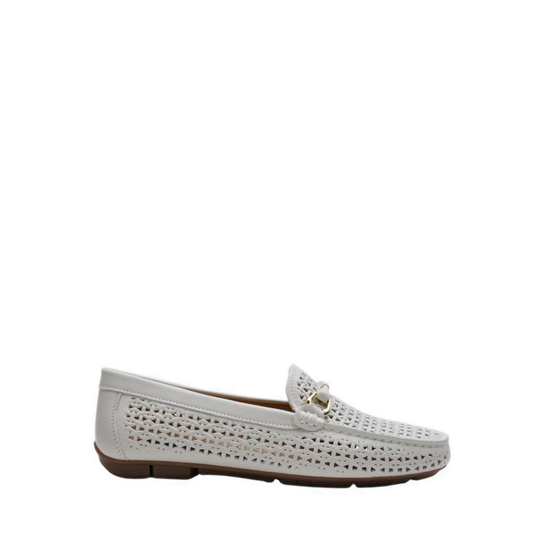 Women's Haider Woven Perforated Moccasins - Beige