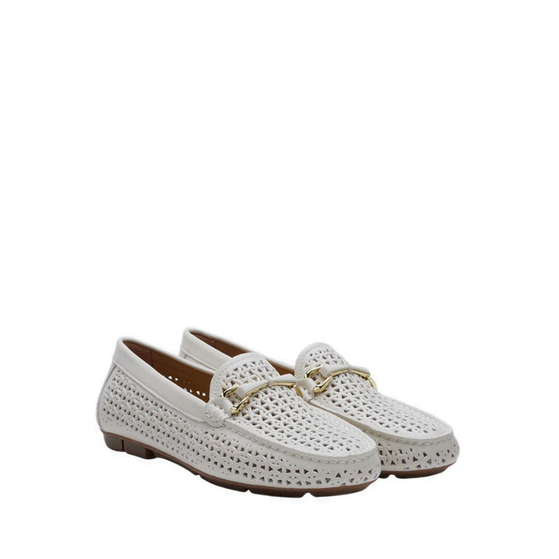 Women's Haider Woven Perforated Moccasins - Beige