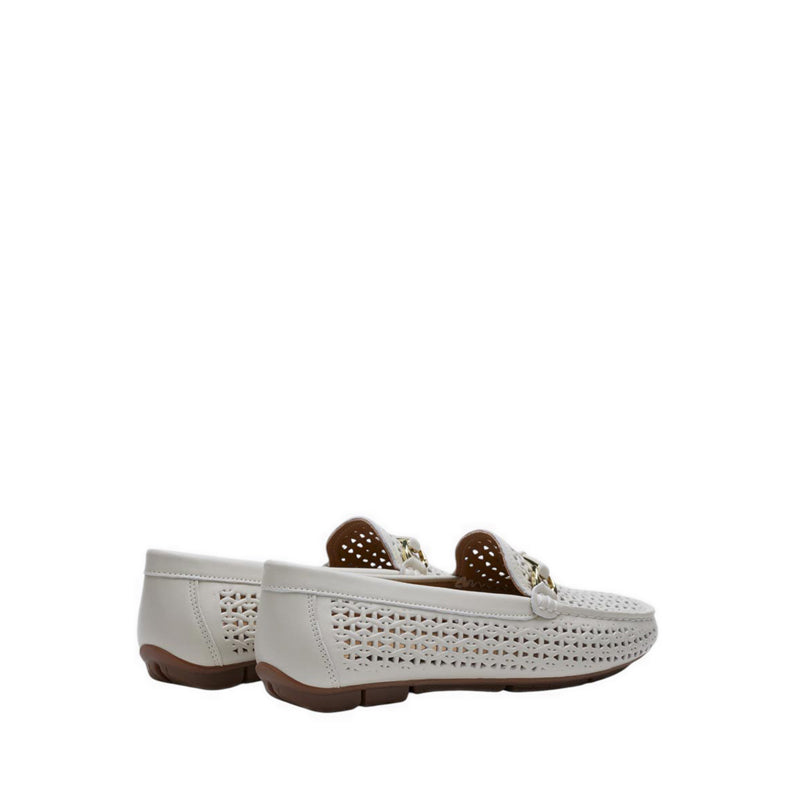 Women's Haider Woven Perforated Moccasins - Beige