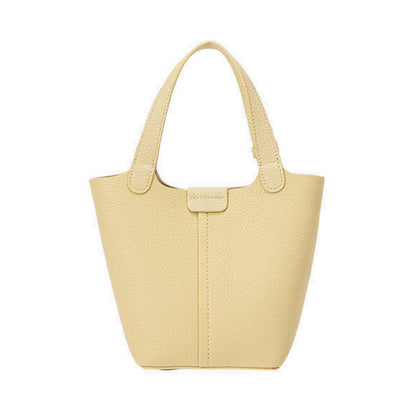 Haley Leather Charmed Bucket Bag - Yellow