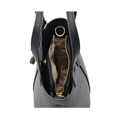 Haley Leather Charmed Bucket Bag - Black