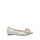 Pazzion Women's Halisse Diamante Bow Leather Flats - Beige
