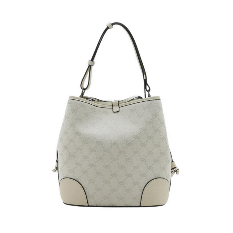Women's Hedi Monogram Bucket Bag - Beige