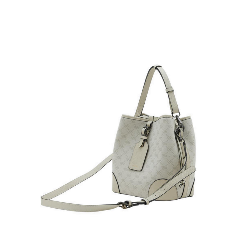 Women's Hedi Monogram Bucket Bag - Beige