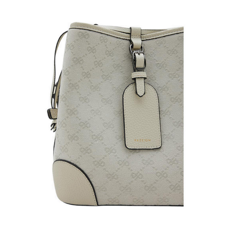 Women's Hedi Monogram Bucket Bag - Beige