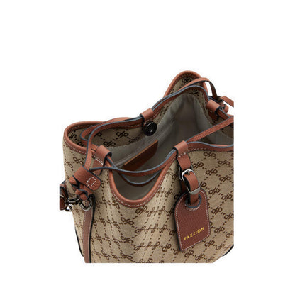 Women's Hedi Monogram Bucket Bag - Brown