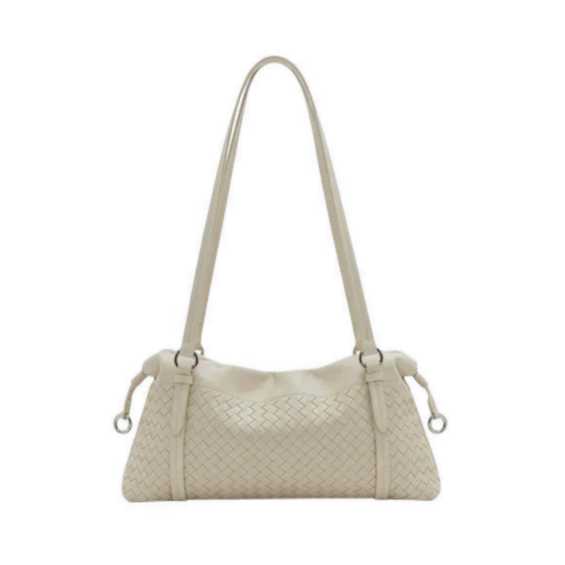 Pazzion Women's Ida Woven Leather Shoulder Bag - Beige