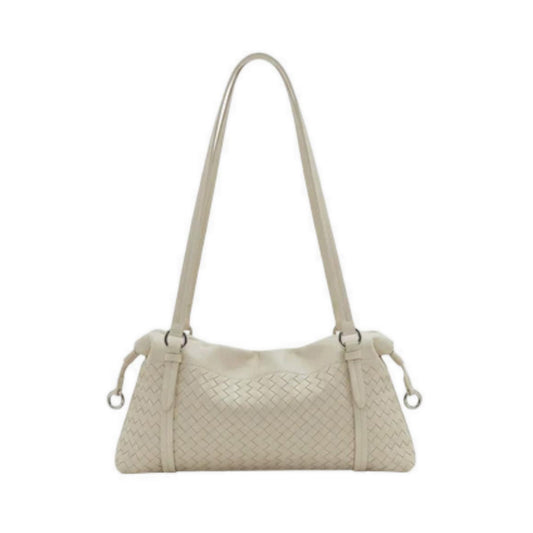 Pazzion Women's Ida Woven Leather Shoulder Bag - Beige