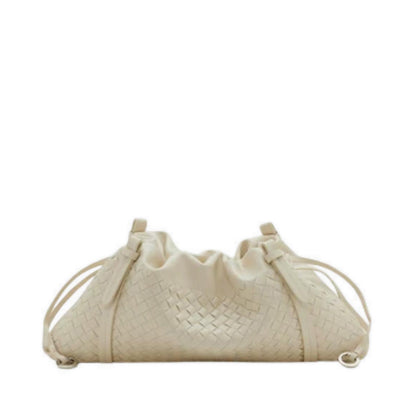 Pazzion Women's Ida Woven Leather Shoulder Bag - Beige
