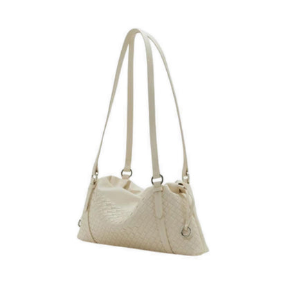 Pazzion Women's Ida Woven Leather Shoulder Bag - Beige