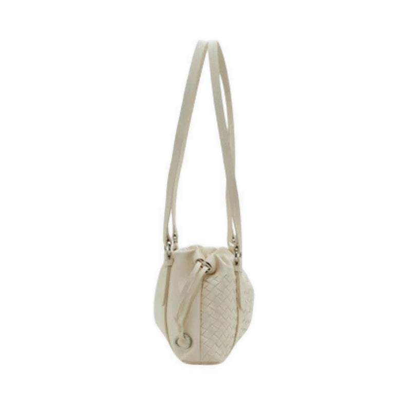 Pazzion Women's Ida Woven Leather Shoulder Bag - Beige