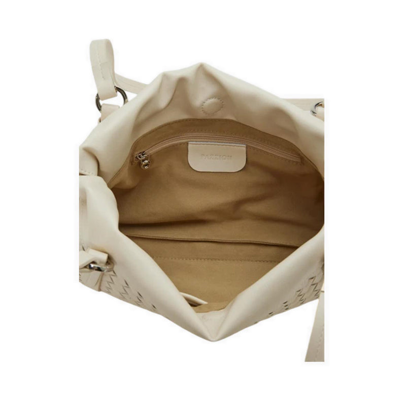 Pazzion Women's Ida Woven Leather Shoulder Bag - Beige