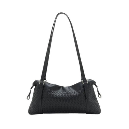 Pazzion Women's Ida Woven Leather Shoulder Bag - Black