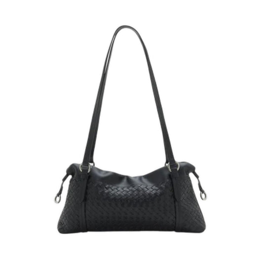Pazzion Women's Ida Woven Leather Shoulder Bag - Black