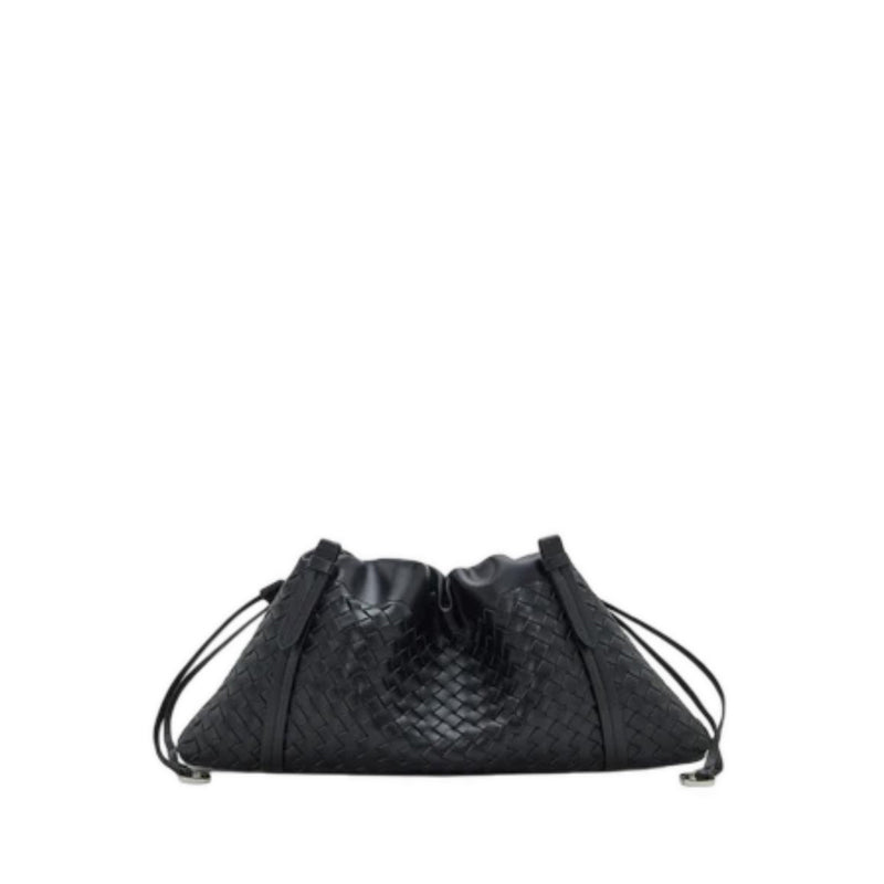 Pazzion Women's Ida Woven Leather Shoulder Bag - Black