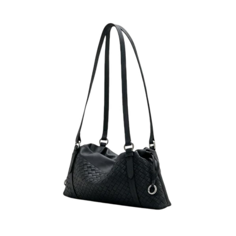 Pazzion Women's Ida Woven Leather Shoulder Bag - Black