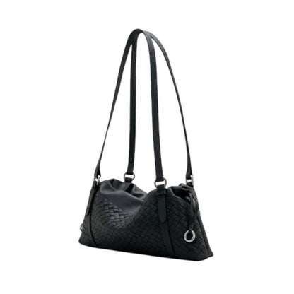 Pazzion Women's Ida Woven Leather Shoulder Bag - Black