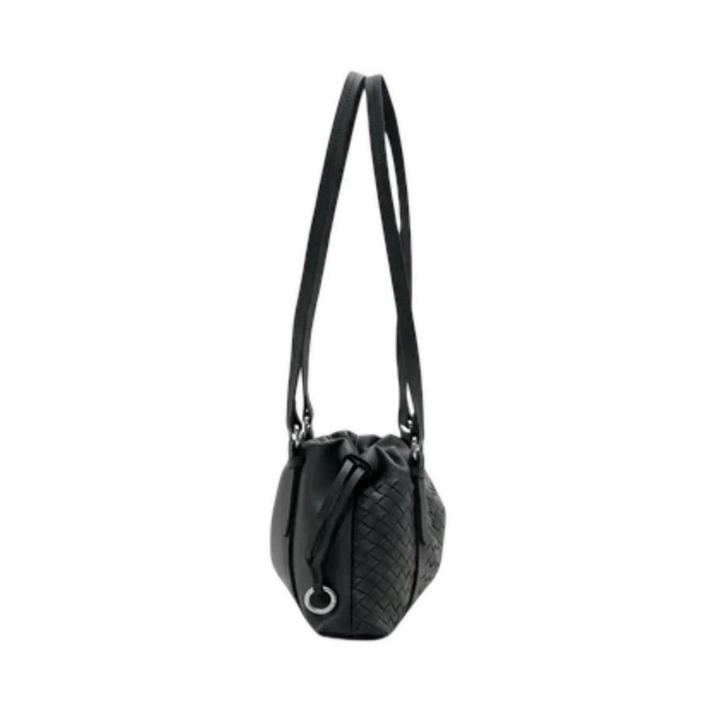 Pazzion Women's Ida Woven Leather Shoulder Bag - Black