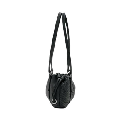 Pazzion Women's Ida Woven Leather Shoulder Bag - Black