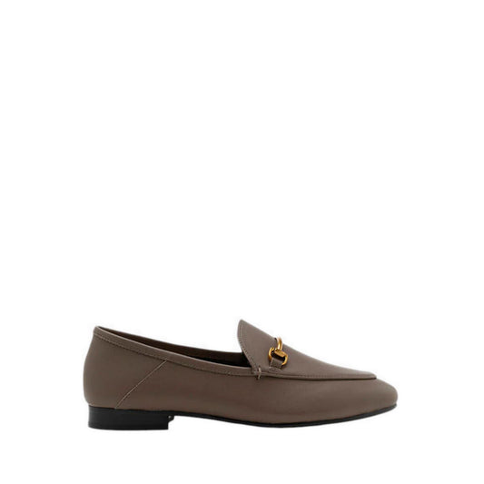 Isabeau Metal Buckle Loafers - Khaki